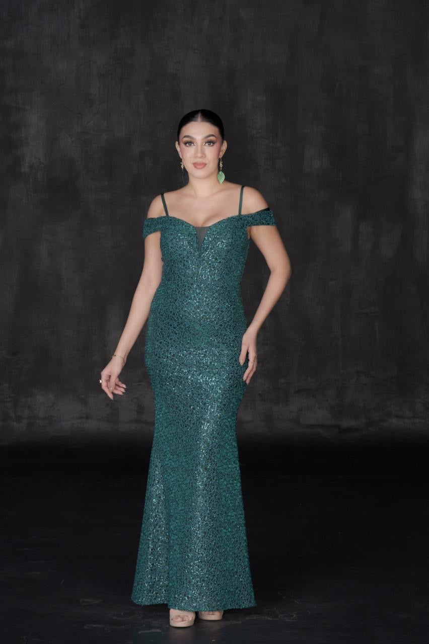 Vestido con escote de corazón y mangas caídas