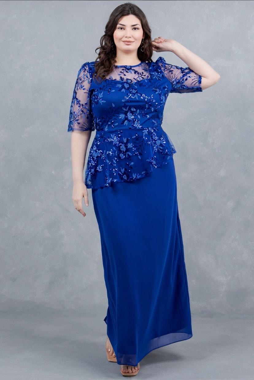 Vestido con encaje y lentejuela PLUS