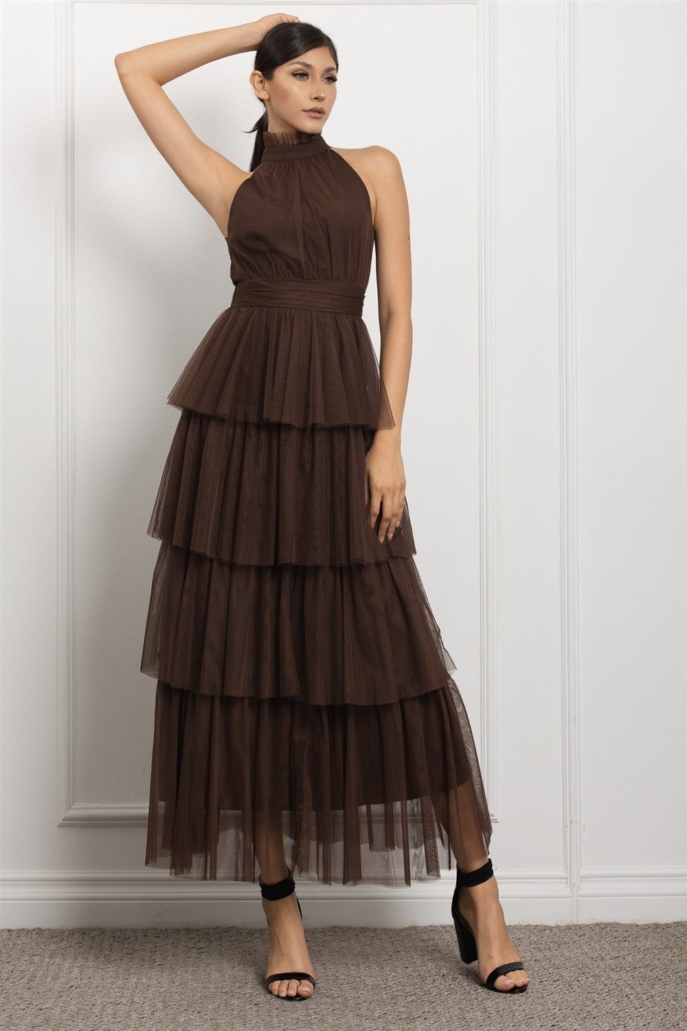 Vestido de olanes en tul