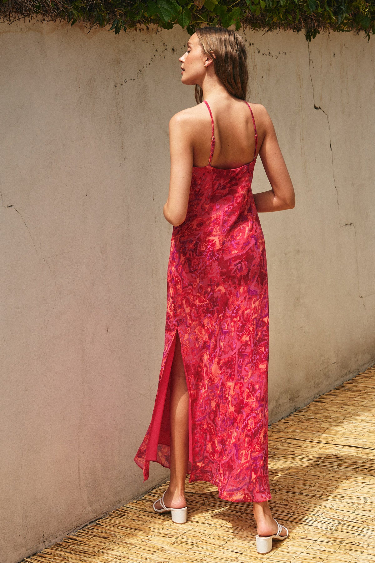 Vestido midi azalea flame