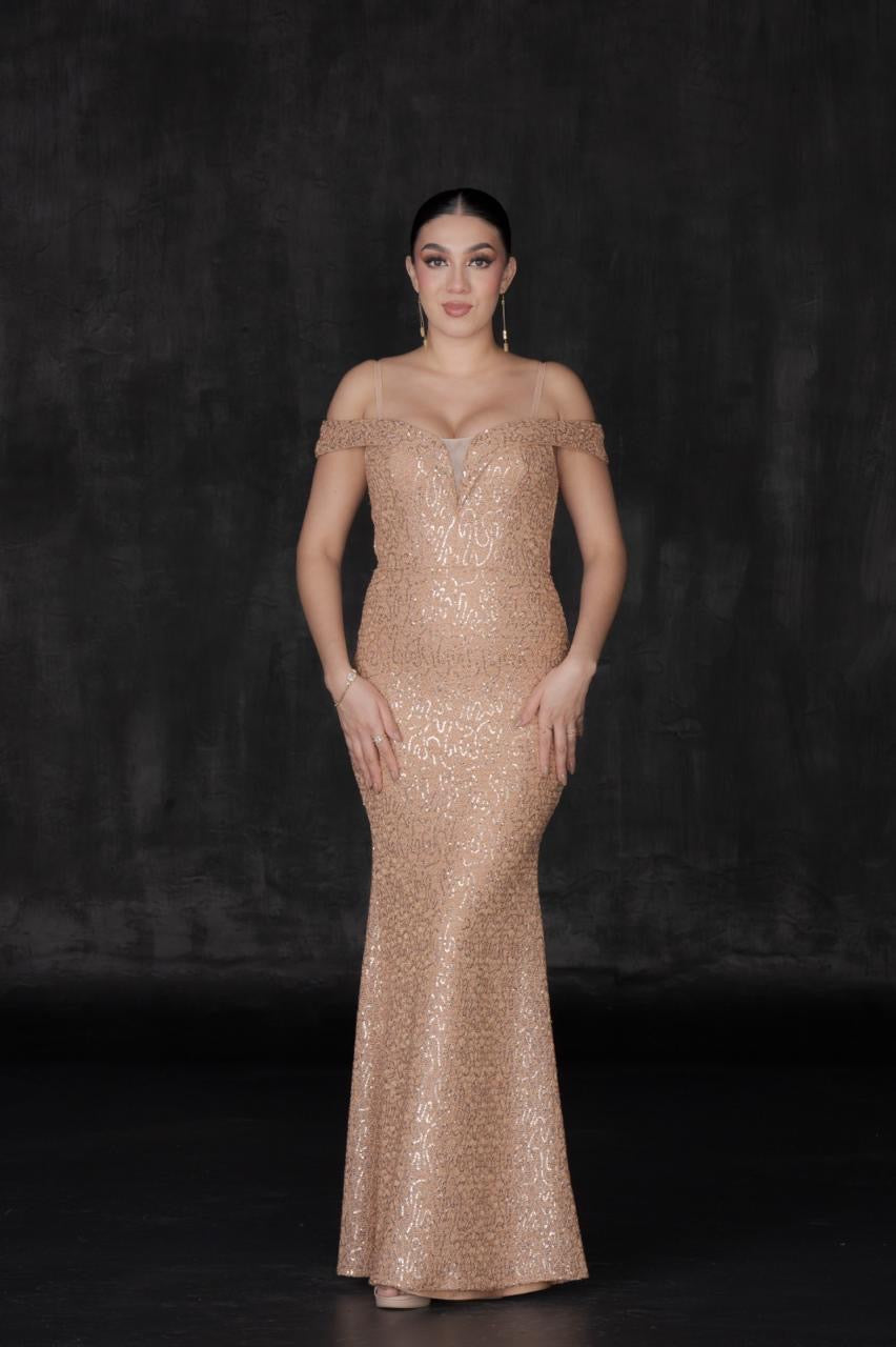 Vestido con escote de corazón y mangas caídas