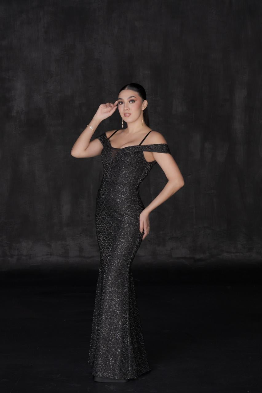Vestido con escote de corazón y mangas caídas