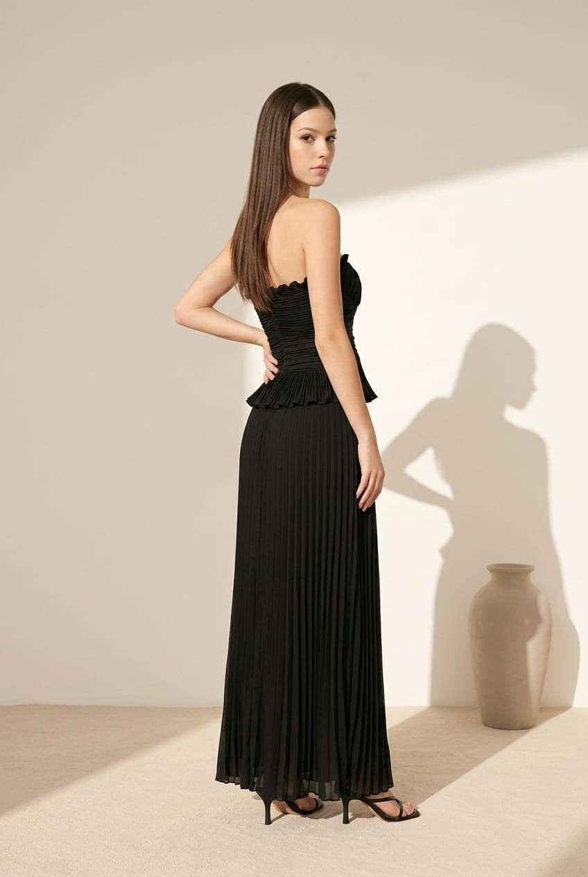 Vestido 2 piezas strapless